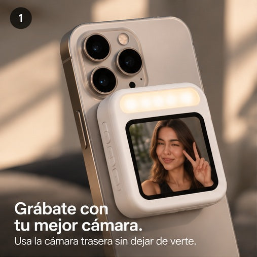 Se acopla magnéticamente a tu teléfono.